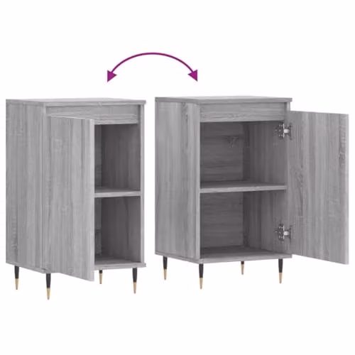 vidaXL Modern Grey Sonoma Sideboard in Engineered Wood W/D/H: 40 x 35 x 70 cm – 4