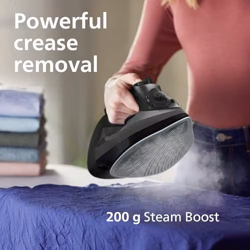 Philips 5000 Series Steam Iron in Black with Non-Stick Plate, Anti-Calc and Vertical Steam Functions – 4