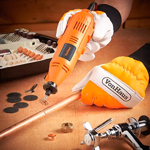VonHaus 135W Corded Rotary Multitool with 235pc Accessory Kit in Orange and Multicolour – 2