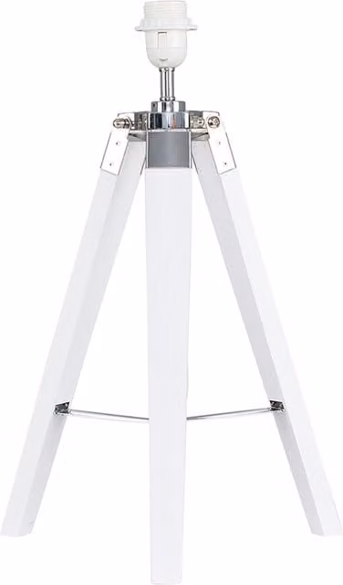 ValueLights Clipper Tripod Table Lamp in White, Height: 50 cm