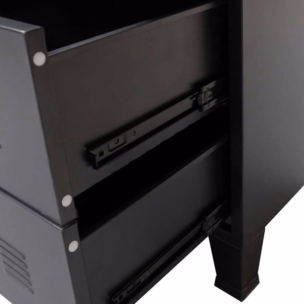 Berkfield Home Industrial Style Metal Chest of Drawers in Black, W/D/H: 78 x 40 x 93 cm – 4