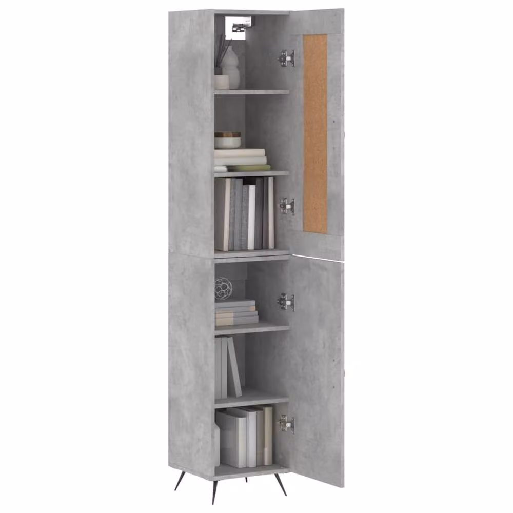 Berkfield Home Industrial Highboard in Concrete Grey, W/D/H: 34.5 x 34.0 x 180.0 cm – 2