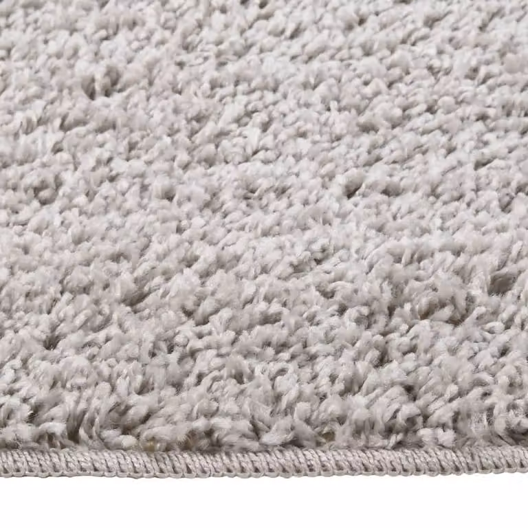 Berkfield Home Shaggy Round Rug in Light Grey, Diameter: 120 cm