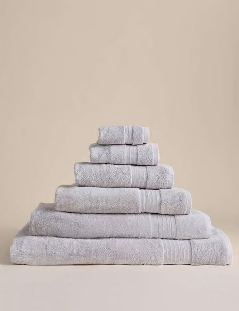 M&S Egyptian Cotton Towel in Grey
