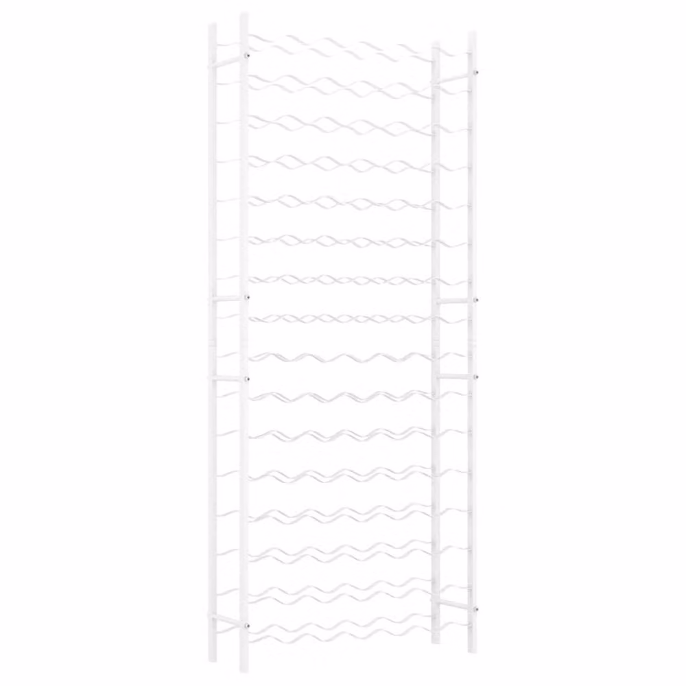 Berkfield Home White Metal Wall Mounted Wine Rack for 96 Bottles – 2