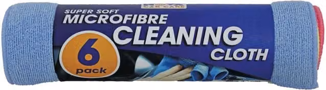 Granville Chemicals Microfibre Cleaning Cloths, Multicolour (Pack of 6)