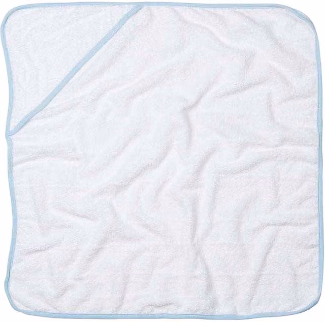 Towel City White Cotton Terrycloth Hooded Baby Towel