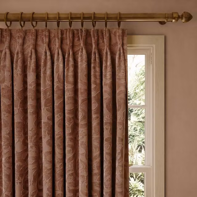 House of Hackney Pink Velvet Fabric Panel Curtain