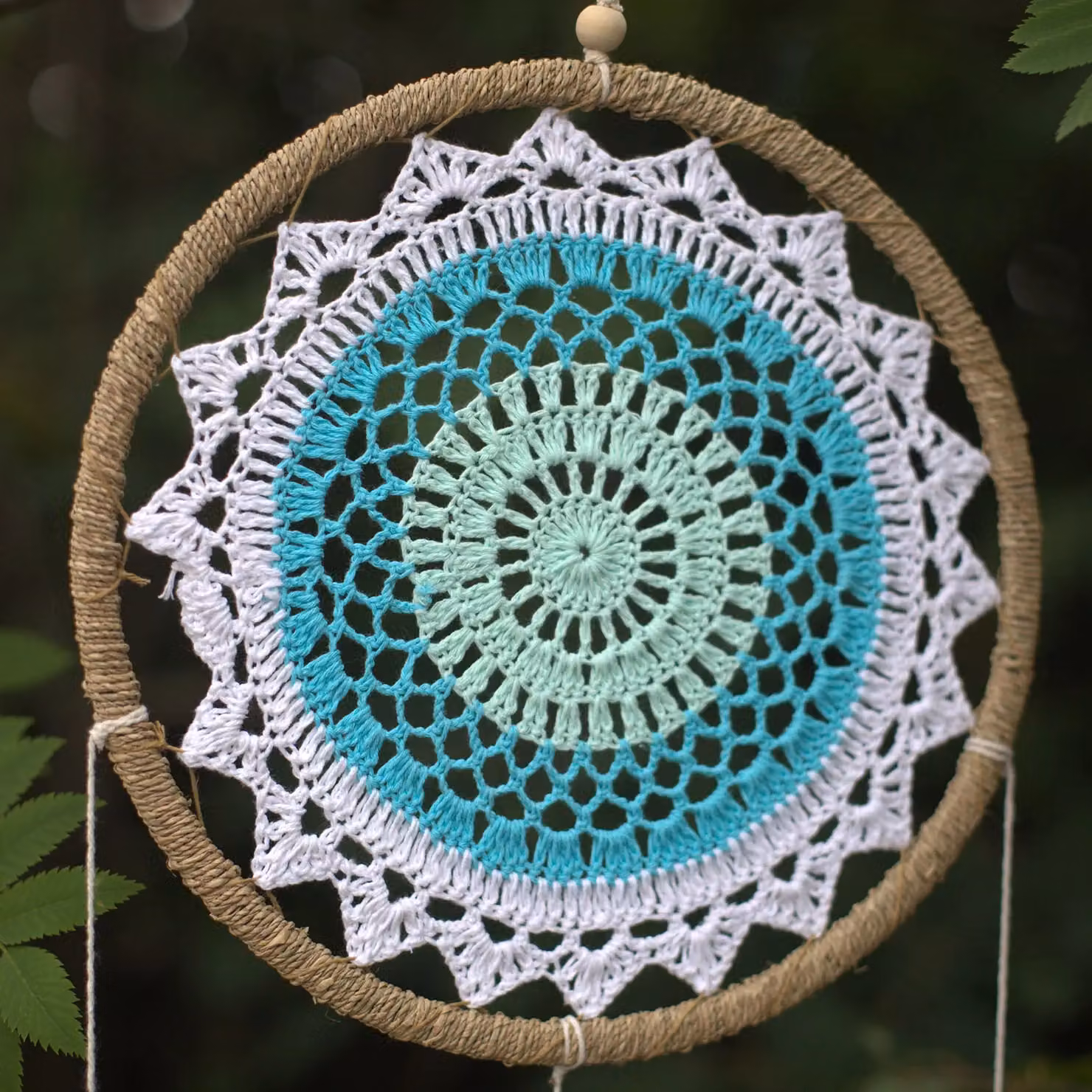 KDMD Dream Catcher Large Turquoise Elemental Spirits Hanging Mandala in Blue – 4