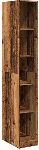 Berkfield Home Brown Old Wood Wardrobe with Hinged Doors and Internal Shelves, W/D/H: 30 x 30 x 200 cm – 1