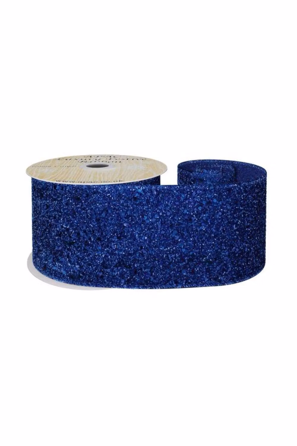KDMD Royal Blue Glitter Wired Ribbon, Width: 6.3 cm, Length: 9.14 m – 2