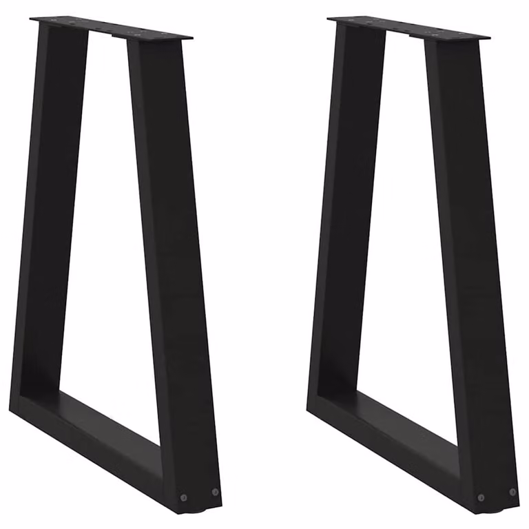 Berkfield Home V-Shape Coffee Table Legs, 2 Pieces, Black Steel, W: 60 cm, H: 72.5 cm