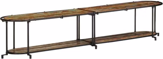 Berkfield Home Industrial TV Cabinet in Brown Solid Reclaimed Wood, W/D/H: 200 x 42 x 40 cm