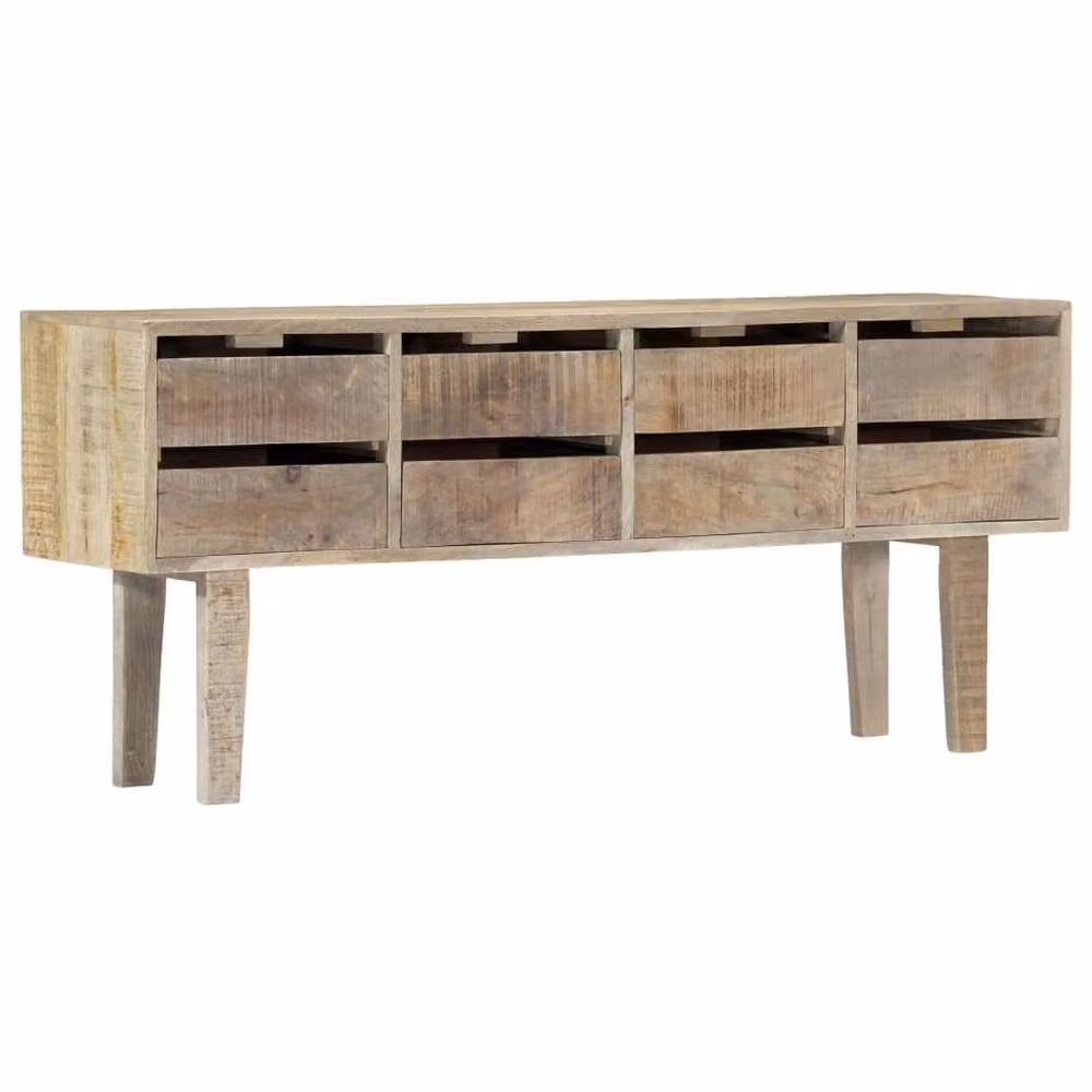 Berkfield Home Solid Mango Wood Sideboard in Brown, W/D/H: 140 x 30 x 60 cm – 1