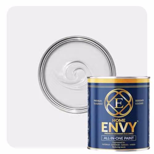 HOMES ENVY All-in-One Multi Surface Paint for Interior and Exterior Walls and Wood, Matt, Light Grey, 1L