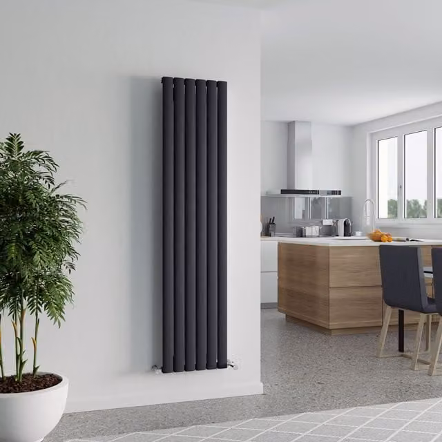 Agadon Berlin Designer Aluminium Radiator in Grey, W/H: 180 x 34.5 cm – 1
