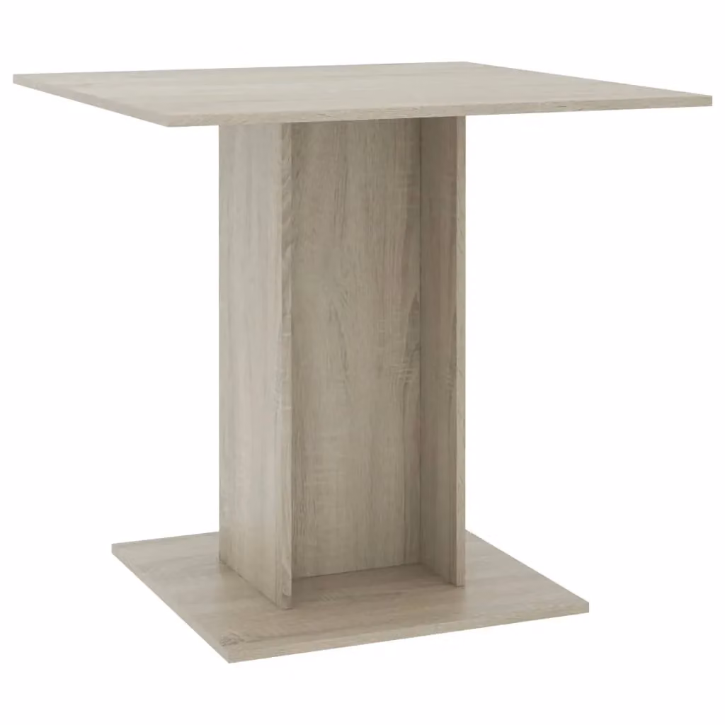 Berkfield Home Square Dining Table in Sonoma Oak, Brown, W/D/H: 80 x 80 x 75 cm – 2