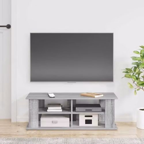 vidaXL Modern TV Stand in Grey Sonoma, W: 96 cm, D: 35 cm, H: 33.5 cm – 2