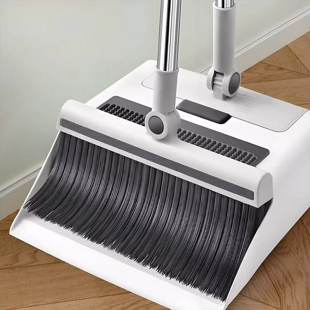 NESTLUNE 4 in 1 Broom and Dustpan Set in White, W/D/H: 100 x 15 x 15 cm – 2