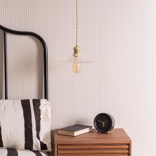 ValueLights Lucrezia Gold Brushed Hanging Ceiling Pendant Light with Transparent Glass Lampshade and LED Bulb, Shade Width: 21.5 cm – 3
