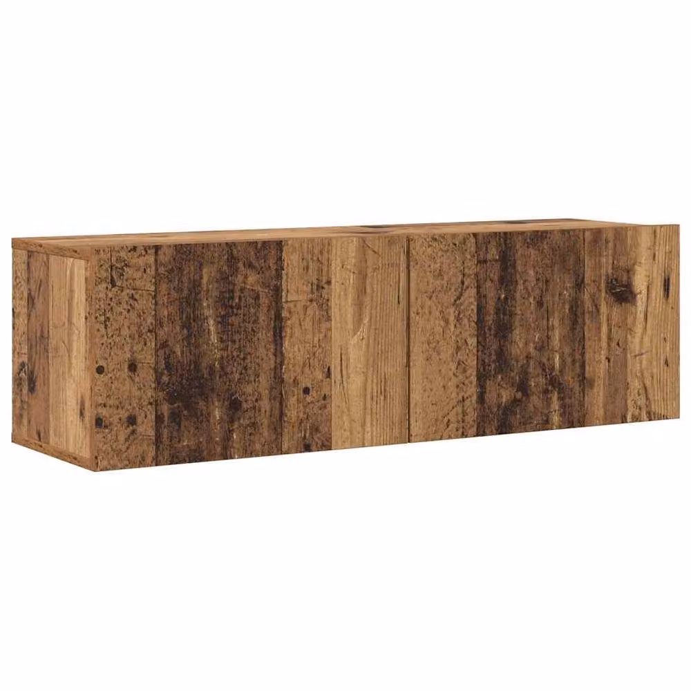 Berkfield Home 6-Piece Wall Mounted TV Cabinet Set in Brown Old Wood Engineered Wood – 3