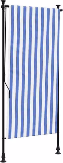 Berkfield Home Outdoor Roller Blind in Blue and White, W/D/H: 120 x 270 cm – 1