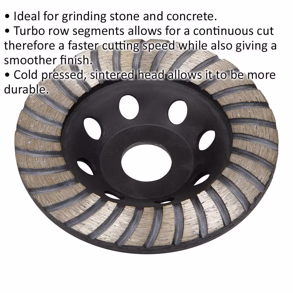 Loops 125mm Stone and Concrete Angle Grinding Disc with 22mm Bore in Grey – 2