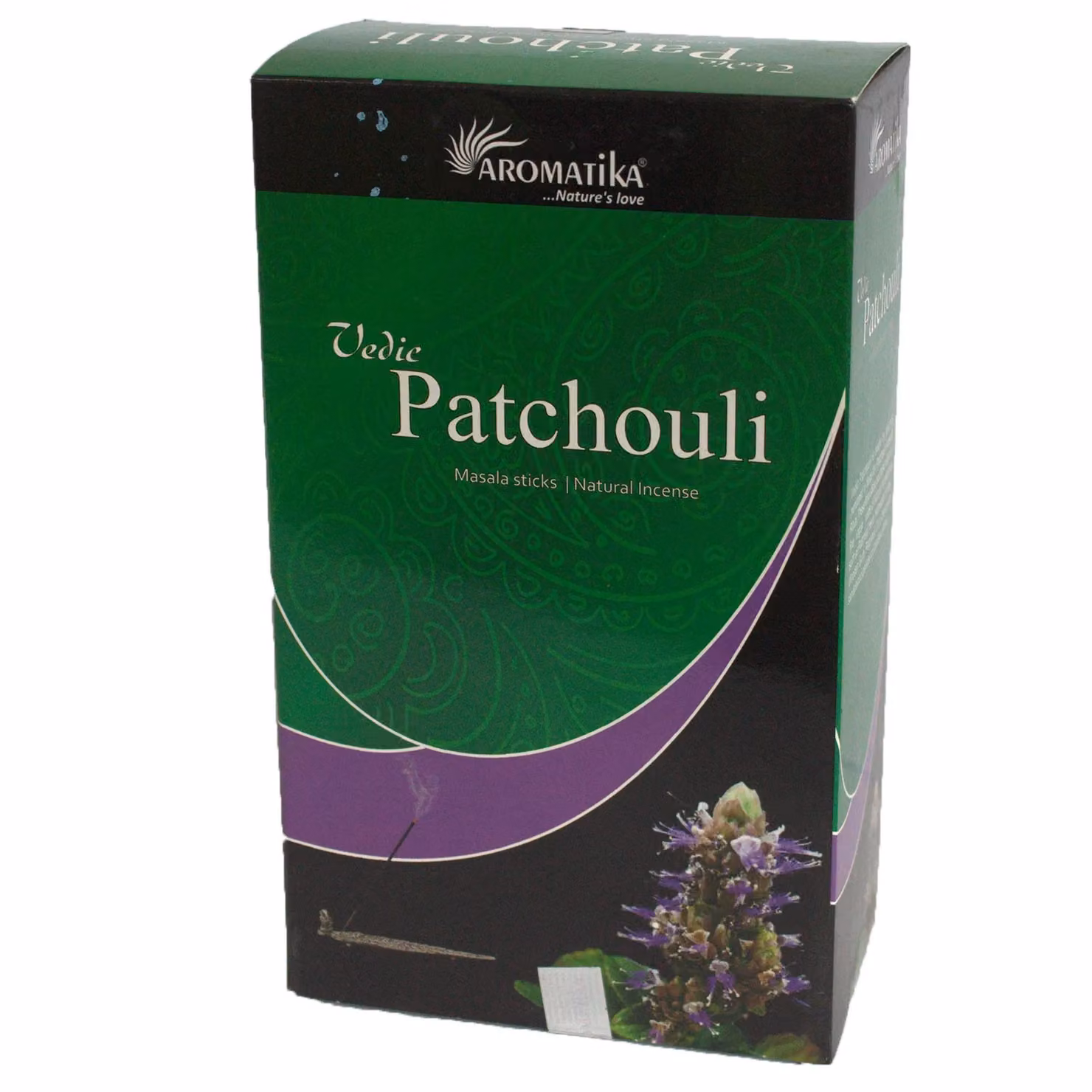 Aromatika KDMD Vedic Patchouli Incense Sticks, Green, Woody and Floral Scent – 2