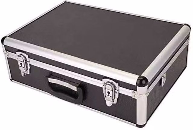 EONLION Black Hard Case Tool Box with Foam Storage for DJ and Camera Equipment – 1