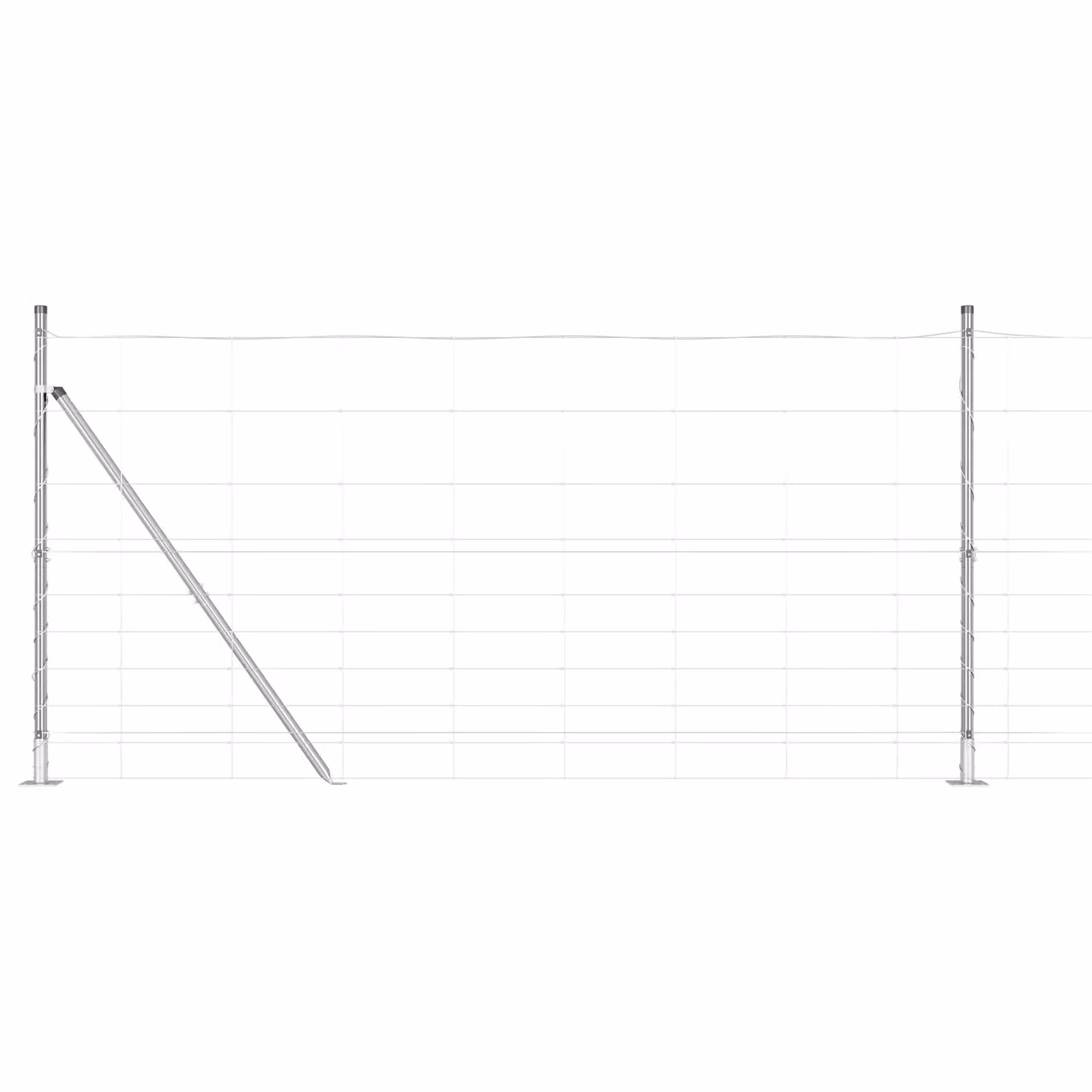 Berkfield Home Field Fence Galvanised Steel in Silver, H: 120 cm, L: 25 m – 2