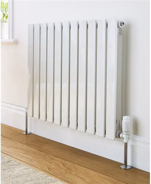 Clifton White Horizontal Double Panel Radiator H x W: 60 x 91 cm