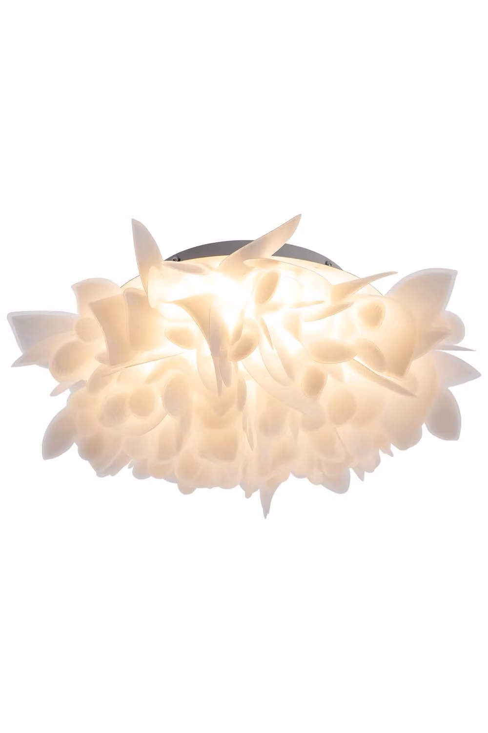 Living and Home Artistic Floral Petal Shaped White LED Flush Mount Ceiling Light – 3