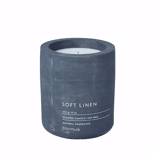 Blomus Fraga Scented Soy Wax Table Candle in Grey with Floral and Fresh Fragrance – 1
