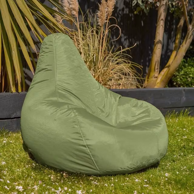 icon Dalton High Back Adult Bean Bag Chair for Indoor and Outdoor Use, Green