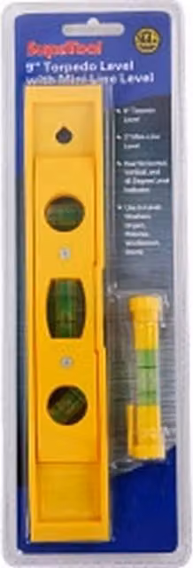 SupaTool Mini Spirit Level in Yellow