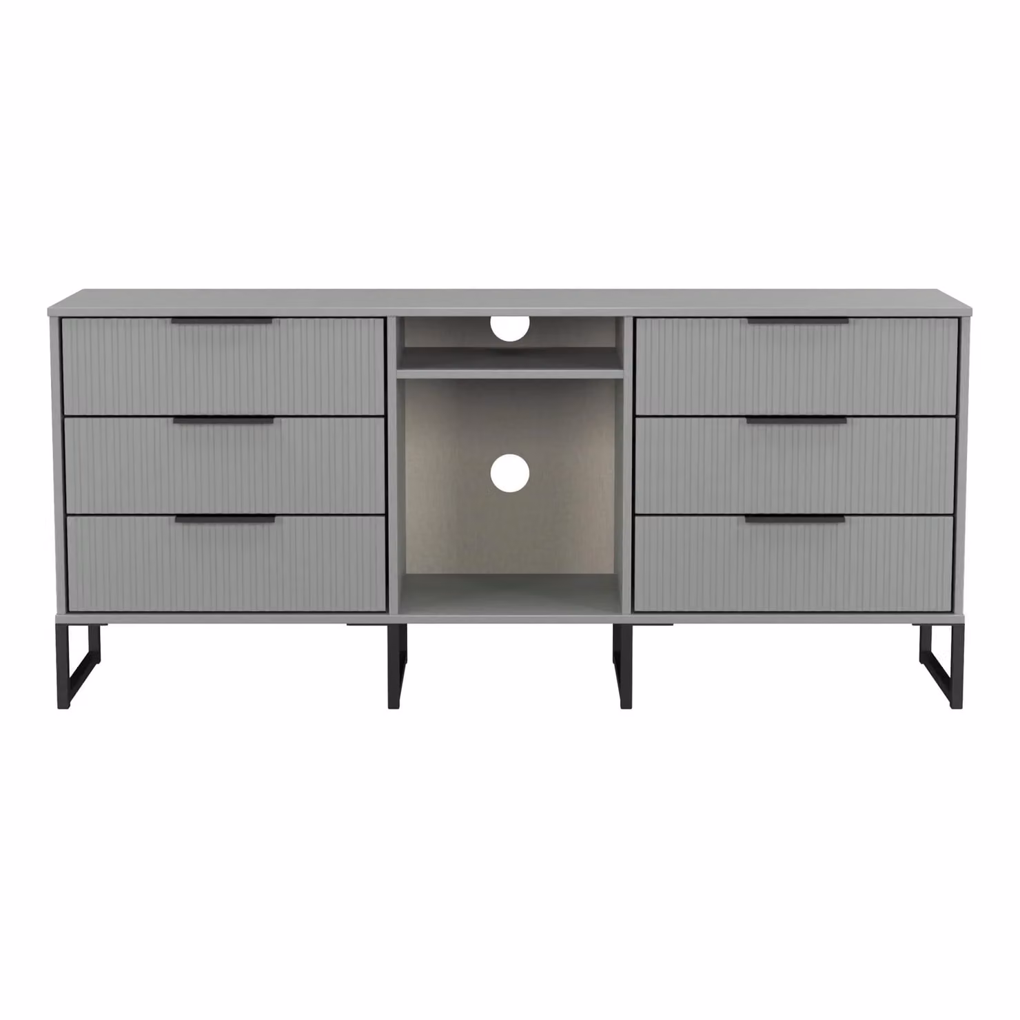 2 U Menai Ready Assembled 6 Drawer Sideboard in Matt Dark Grey – 2