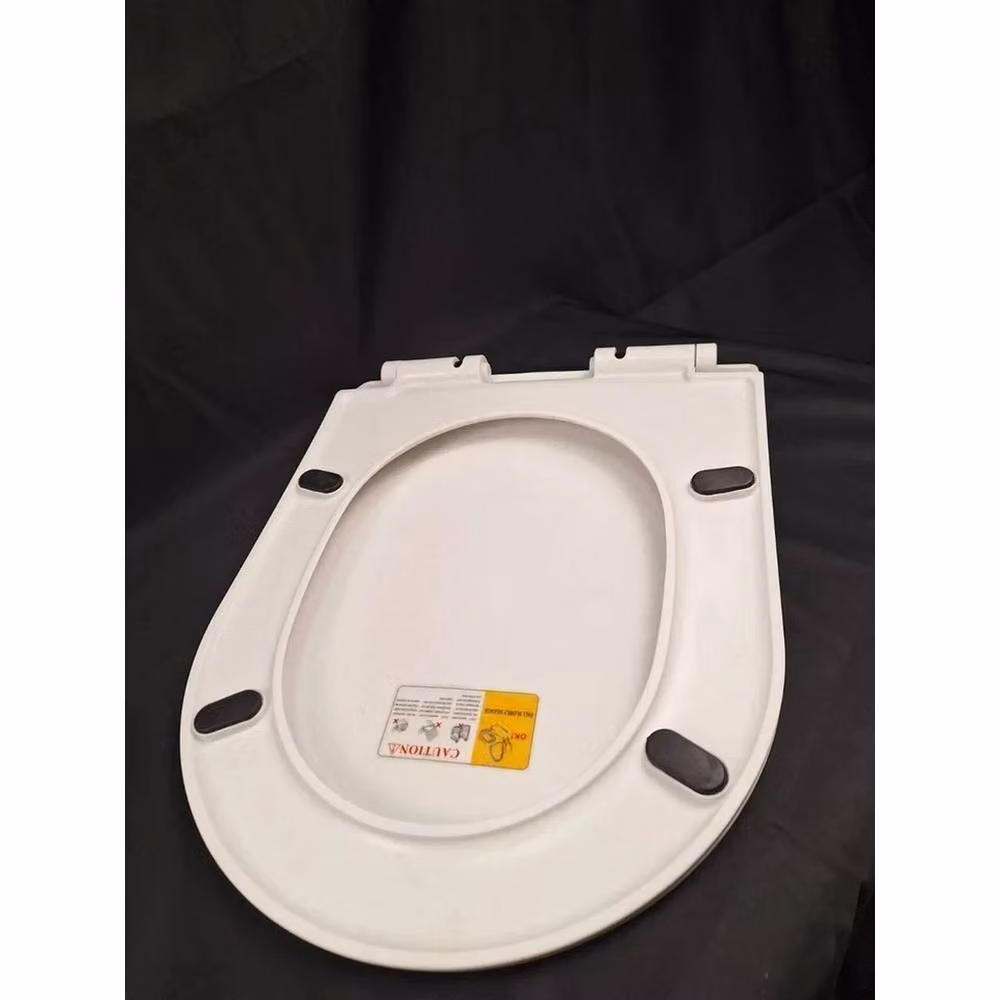 NESTLUNE Luxury D-Shape Heavy Duty Soft Toilet Seat in White – 3