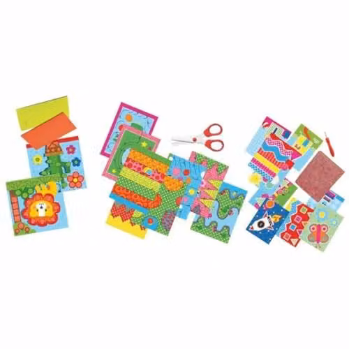 SES Creative 14878 I Learn to Cut, Make Mosaics and Perforate Activity Set, Multicolour