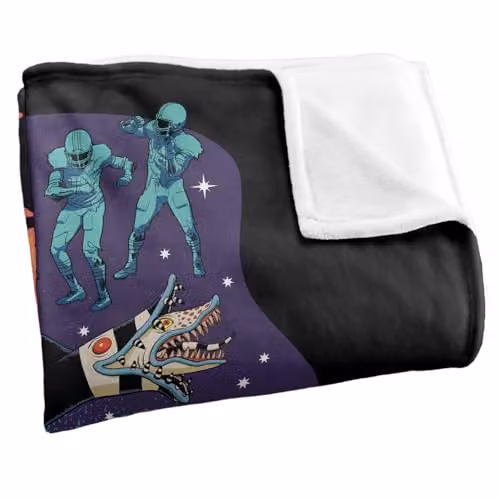LOGOVISION Beetlejuice Haunted House Party Super Soft Fleece Throw Blanket, Multicolour, W: 152 cm, D: 127 cm – 2