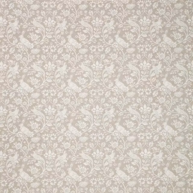 iLiv Heathland Beige Linen and Cotton Fabric with Animal Graphic for Adults