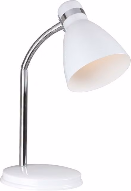 Nordlux Cyclone Adjustable Metal Table Lamp in White with E14 Base