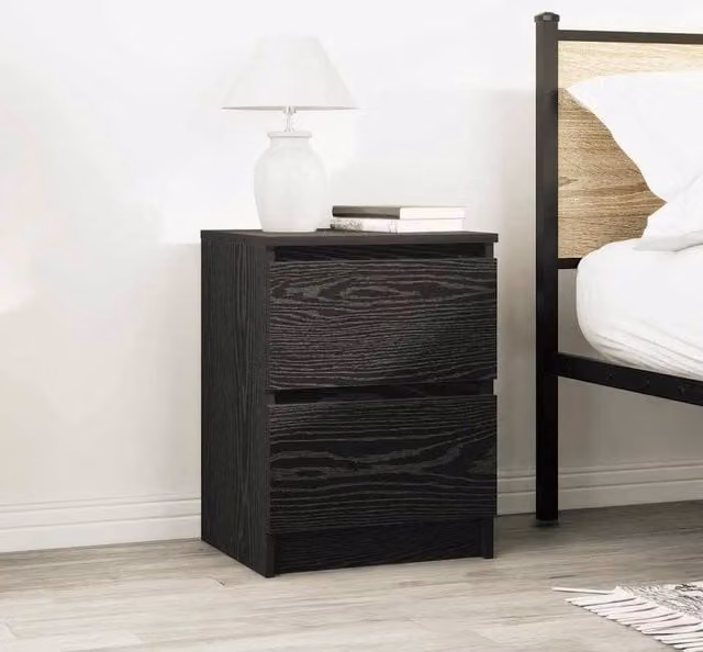 Berkfield Home Black Modern TV Cabinet in Matt MDF, W/D/H: 40 x 35 x 54 cm – 1