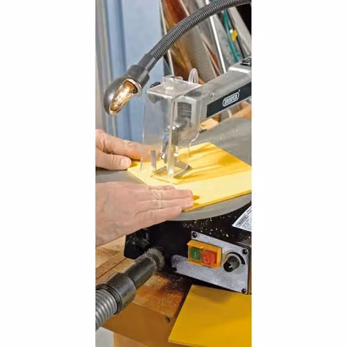 Draper 22791 Blue Variable Speed Benchtop Fretsaw with Flexible Shaft and Worklight, 405mm, 90W, 230V – 2
