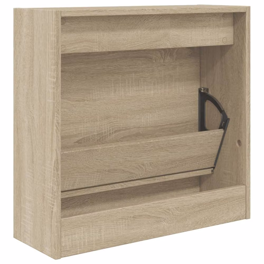 Berkfield Home Sonoma Oak Shoe Cabinet in Beige, W/D/H: 60 x 21 x 57 cm – 3