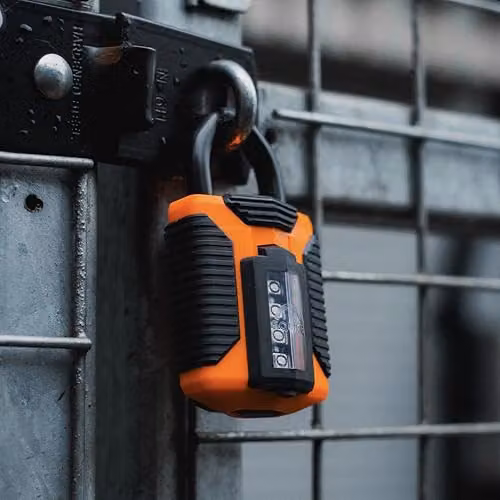 Squire Heavy Duty 4 Wheel Combination Padlock CP50, Orange, 50mm – 6