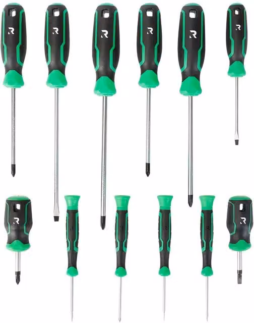 Rikä 12pc Mixed VDE Manual Screwdriver Set in Black