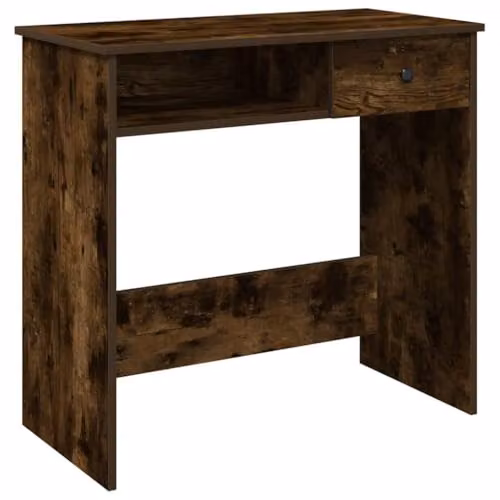 vidaXL Writing Desk in Brown Oak Engineered Wood W/D/H: 80 x 40 x 75 cm
