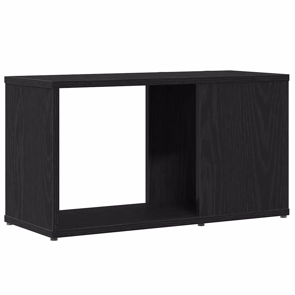 Berkfield Home Black Oak TV Cabinet in Matt MDF, W/D/H: 60 x 24 x 32 cm – 7