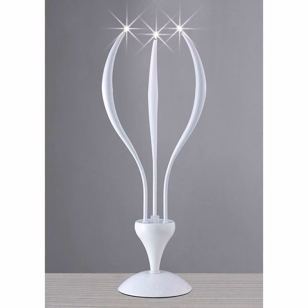 Netlighting Llamas 3 Light Table Lamp in Gloss White Metal – 2