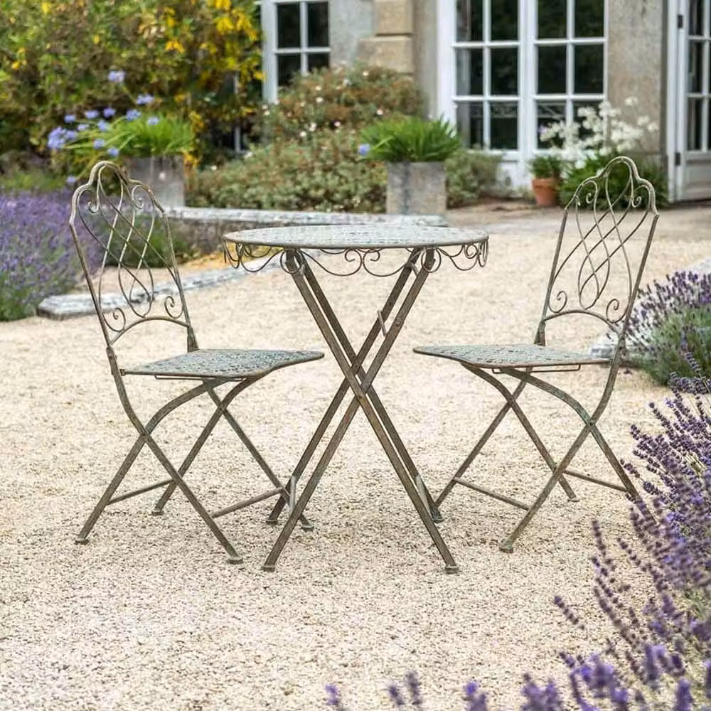 Ascalon Design Ltd Avalon 3-Piece Bistro Set in Green Rust, W/D/H: 60 x 60 x 73 cm – 2